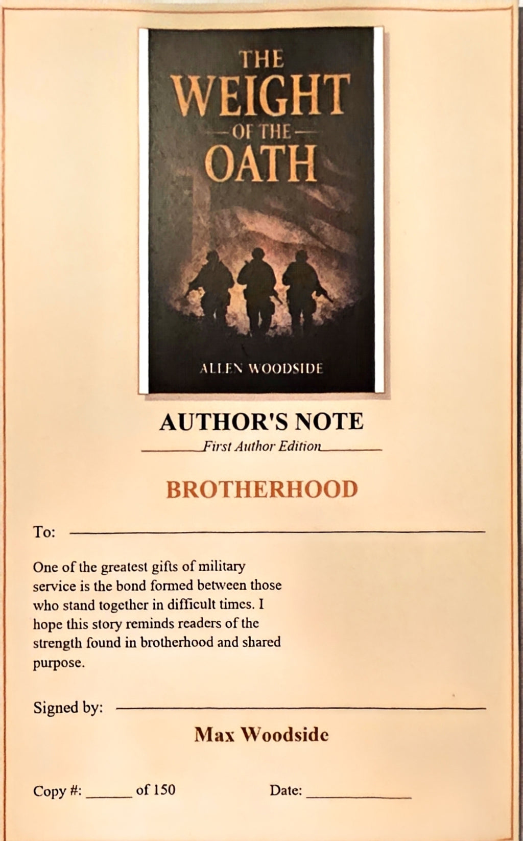 Author's Note Insert – Brotherhood